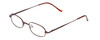 Profile View of Metal Flex KIDS 1005 Designer Blue Light Blocking Eyeglasses in Shiny Auburn Brown Ladies Oval Full Rim Metal 44 mm