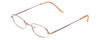 Profile View of Metal Flex KIDS 1005 Designer Blue Light Blocking Eyeglasses in Shiny Light Pink Ladies Oval Full Rim Metal 44 mm