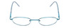 Front View of Metal Flex KIDS TT Designer Reading Eye Glasses with Custom Cut Powered Lenses in Light Aqua Blue Ladies Oval Full Rim Metal 46 mm