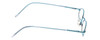 Side View of Metal Flex KIDS TT Designer Blue Light Blocking Eyeglasses in Light Aqua Blue Ladies Oval Full Rim Metal 46 mm