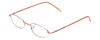 Profile View of Metal Flex KIDS TT Designer Blue Light Blocking Eyeglasses in Light Metallic Pink Ladies Oval Full Rim Metal 44 mm