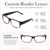 Soho 1002 Ladies Progressive Blue Light Blocking Glasses Black/Grey Crystal 58mm