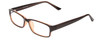 Profile View of Soho 1005 Designer Blue Light Blocking Eyeglasses in Shiny Black/Grey Crystal Ladies Rectangle Full Rim Acetate 54 mm