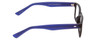 Side View of Soho 1014 Designer Progressive Lens Blue Light Blocking Eyeglasses in Matte Black & Navy Blue Unisex Classic Full Rim Acetate 53 mm