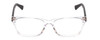 Front View of Soho 1014 Designer Progressive Lens Prescription Rx Eyeglasses in Clear Crystal & Matte Black Unisex Classic Full Rim Acetate 53 mm