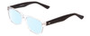 Profile View of Soho 1014 Designer Blue Light Blocking Eyeglasses in Clear Crystal & Matte Black Unisex Classic Full Rim Acetate 53 mm