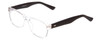 Profile View of Soho 1014 Designer Blue Light Blocking Eyeglasses in Clear Crystal & Matte Black Unisex Classic Full Rim Acetate 53 mm