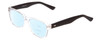 Profile View of Soho 1014 Designer Progressive Lens Blue Light Blocking Eyeglasses in Clear Crystal & Matte Black Unisex Classic Full Rim Acetate 53 mm
