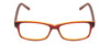 Front View of Soho 1015 Designer Single Vision Prescription Rx Eyeglasses in Matte Auburn Brown/Amber Unisex Rectangle Full Rim Acetate 51 mm