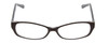 Front View of Soho 108 Designer Single Vision Prescription Rx Eyeglasses in Black/Clear Crystal Ladies Oval Full Rim Acetate 52 mm