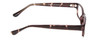 Side View of Soho 85 Designer Blue Light Blocking Eyeglasses in Demi Tortoise Black Grey Crystal Unisex Rectangle Full Rim Acetate 56 mm