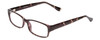 Profile View of Soho 85 Designer Blue Light Blocking Eyeglasses in Demi Tortoise Black Grey Crystal Unisex Rectangle Full Rim Acetate 56 mm