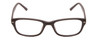 Front View of Soho 95 Designer Reading Eye Glasses with Custom Cut Powered Lenses in Matte Dark Brown Unisex Classic Full Rim Acetate 52 mm