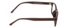 Side View of Soho 95 Designer Progressive Lens Blue Light Blocking Eyeglasses in Matte Dark Brown Unisex Classic Full Rim Acetate 52 mm