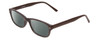 Profile View of Soho 95 Designer Polarized Reading Sunglasses with Custom Cut Powered Smoke Grey Lenses in Matte Dark Brown Unisex Classic Full Rim Acetate 52 mm