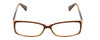 Front View of Soho 96 Designer Reading Eye Glasses with Custom Cut Powered Lenses in Chocolate Brown/Amber Crystal Unisex Rectangle Full Rim Acetate 55 mm