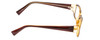Side View of Soho 96 Designer Single Vision Prescription Rx Eyeglasses in Chocolate Brown/Amber Crystal Unisex Rectangle Full Rim Acetate 55 mm