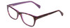 Profile View of Splash 60 Designer Reading Eye Glasses with Custom Cut Powered Lenses in Demi Tortoise Lilac Purple  Ladies Cateye Full Rim Acetate 53 mm