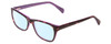 Profile View of Splash 60 Designer Blue Light Blocking Eyeglasses in Demi Tortoise Lilac Purple  Ladies Cateye Full Rim Acetate 53 mm