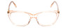 Front View of Vivid 886 Designer Bi-Focal Prescription Rx Eyeglasses in Shiny Crystal Light Brown Ladies Cateye Full Rim Acetate 53 mm