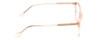Side View of Vivid 886 Designer Progressive Lens Blue Light Blocking Eyeglasses in Shiny Crystal Light Brown Ladies Cateye Full Rim Acetate 53 mm