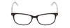 Front View of Ernest Hemingway H4617 Unisex Cateye Reading Glasses in Shiny Black Crystal 56mm