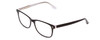 Profile View of Ernest Hemingway H4617 Designer Single Vision Prescription Rx Eyeglasses in Shiny Black Crystal Unisex Cateye Full Rim Acetate 56 mm