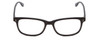 Front View of Ernest Hemingway 4617 Unisex Cateye Designer Reading Glasses in Shiny Black 56mm
