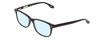 Profile View of Ernest Hemingway H4617 Designer Blue Light Blocking Eyeglasses in Shiny Black Unisex Cateye Full Rim Acetate 56 mm