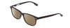Profile View of Ernest Hemingway H4617 Designer Polarized Sunglasses with Custom Cut Amber Brown Lenses in Shiny Black Unisex Cateye Full Rim Acetate 56 mm