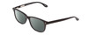 Profile View of Ernest Hemingway H4617 Designer Polarized Sunglasses with Custom Cut Smoke Grey Lenses in Shiny Black Unisex Cateye Full Rim Acetate 56 mm