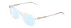 Profile View of Ernest Hemingway H4617 Designer Progressive Lens Blue Light Blocking Eyeglasses in Crystal Clear Unisex Cateye Full Rim Acetate 56 mm