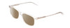 Profile View of Ernest Hemingway H4617 Designer Polarized Sunglasses with Custom Cut Amber Brown Lenses in Crystal Clear Unisex Cateye Full Rim Acetate 56 mm