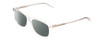 Profile View of Ernest Hemingway H4617 Designer Polarized Reading Sunglasses with Custom Cut Powered Smoke Grey Lenses in Crystal Clear Unisex Cateye Full Rim Acetate 56 mm