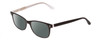 Profile View of Ernest Hemingway H4617 Designer Polarized Sunglasses with Custom Cut Smoke Grey Lenses in Matte Black Crystal Unisex Cateye Full Rim Acetate 56 mm
