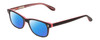 Profile View of Ernest Hemingway H4617 Designer Polarized Reading Sunglasses with Custom Cut Powered Blue Mirror Lenses in Matte Black Pink Unisex Cateye Full Rim Acetate 56 mm