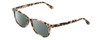 Profile View of Ernest Hemingway H4617 Designer Polarized Sunglasses with Custom Cut Smoke Grey Lenses in Matte Olive Green Unisex Cateye Full Rim Acetate 56 mm