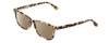 Profile View of Ernest Hemingway H4617 Designer Polarized Sunglasses with Custom Cut Amber Brown Lenses in Matte Olive Green Unisex Cateye Full Rim Acetate 56 mm