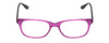 Front View of Ernest Hemingway H4617 Unisex Cateye Reading Glasses in Shiny Purple Black 56 mm