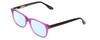 Profile View of Ernest Hemingway H4617 Designer Blue Light Blocking Eyeglasses in Shiny Purple Black Unisex Cateye Full Rim Acetate 56 mm