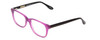 Profile View of Ernest Hemingway H4617 Designer Progressive Lens Blue Light Blocking Eyeglasses in Shiny Purple Black Unisex Cateye Full Rim Acetate 56 mm