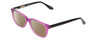 Profile View of Ernest Hemingway H4617 Designer Polarized Sunglasses with Custom Cut Amber Brown Lenses in Shiny Purple Black Unisex Cateye Full Rim Acetate 56 mm