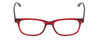Front View of Ernest Hemingway 4617 Unisex Cateye Reading Glasses Shiny Red Crystal Black 56mm