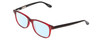 Profile View of Ernest Hemingway H4617 Designer Blue Light Blocking Eyeglasses in Shiny Red Crystal Black Unisex Cateye Full Rim Acetate 56 mm