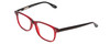 Profile View of Ernest Hemingway H4617 Designer Progressive Lens Blue Light Blocking Eyeglasses in Shiny Red Crystal Black Unisex Cateye Full Rim Acetate 56 mm