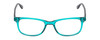 Front View of Ernest Hemingway H4617 Designer Single Vision Prescription Rx Eyeglasses in Shiny Teal Blue Black Unisex Cateye Full Rim Acetate 56 mm