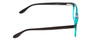 Side View of Ernest Hemingway H4617 Designer Blue Light Blocking Eyeglasses in Shiny Teal Blue Black Unisex Cateye Full Rim Acetate 56 mm