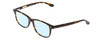 Profile View of Ernest Hemingway H4617 Designer Blue Light Blocking Eyeglasses in Tortoise Havana Brown Gold Unisex Cateye Full Rim Acetate 56 mm