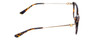 Side View of Tory Burch TY2099 Designer Progressive Lens Blue Light Blocking Eyeglasses in Amber Brown Caramel Blue Marble Tortoise Ladies Cateye Full Rim Acetate 51 mm