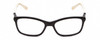 Front View of Kate Spade CATRINA Designer Progressive Lens Prescription Rx Eyeglasses in Black White Ladies Cateye Full Rim Acetate 51 mm